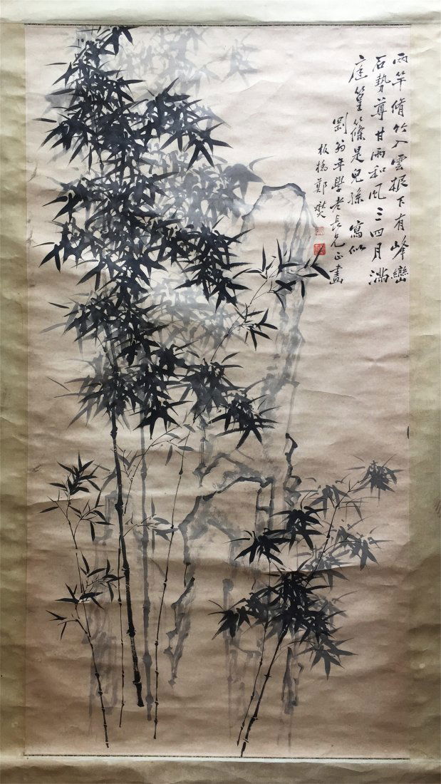 CHINESE SCROLL PAINTING OF BAMBOO (1 of 9)