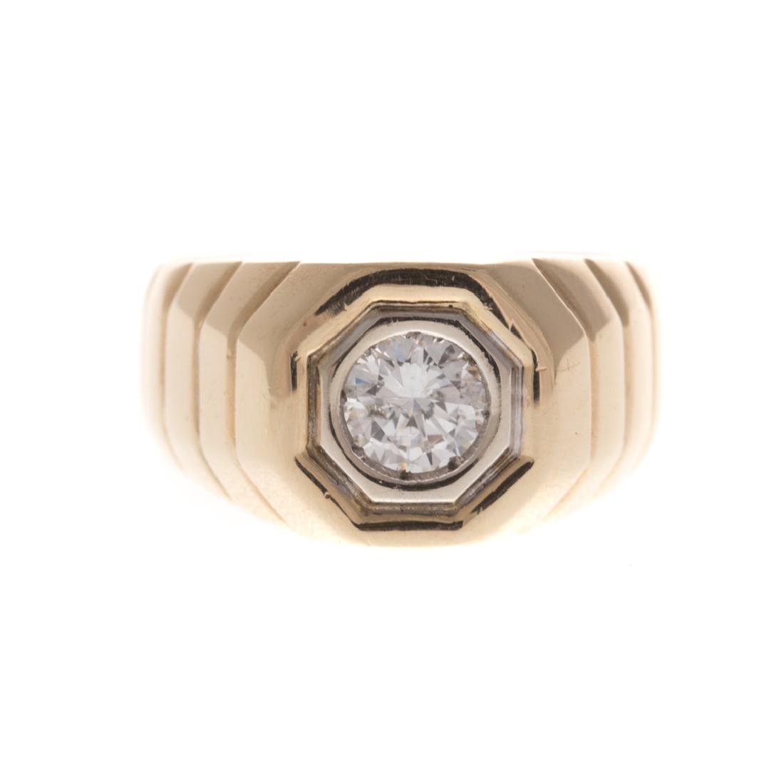 A Gentleman's Diamond Ring in 14K Gold (1 of 4)
