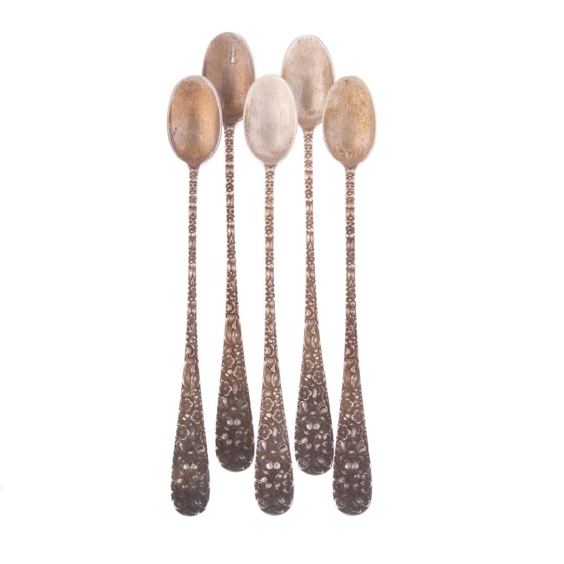 Stieff "Rose" sterling silver cold drink spoons (1 of 3)