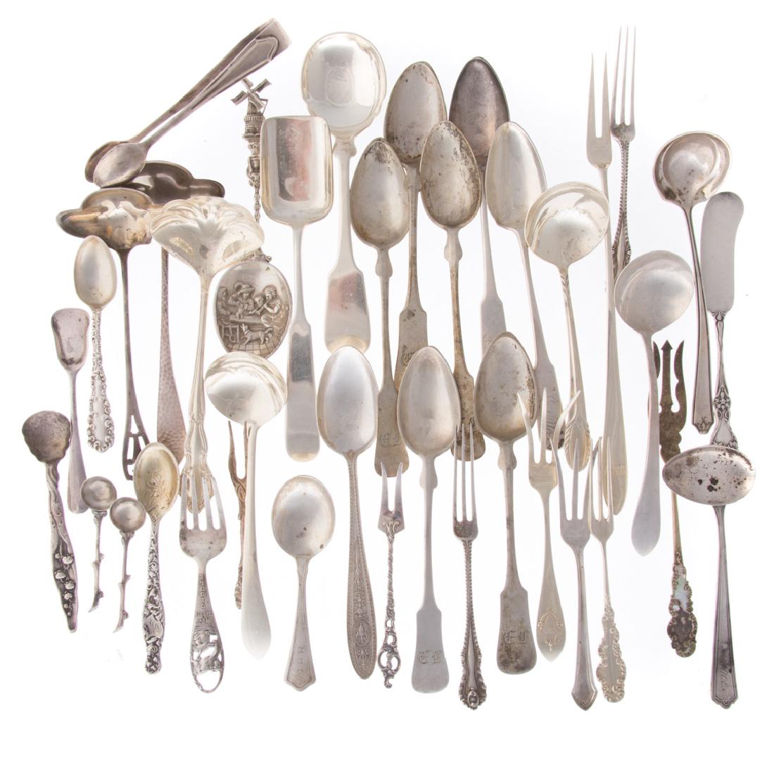 Collection American & Continental silver flatware (1 of 4)