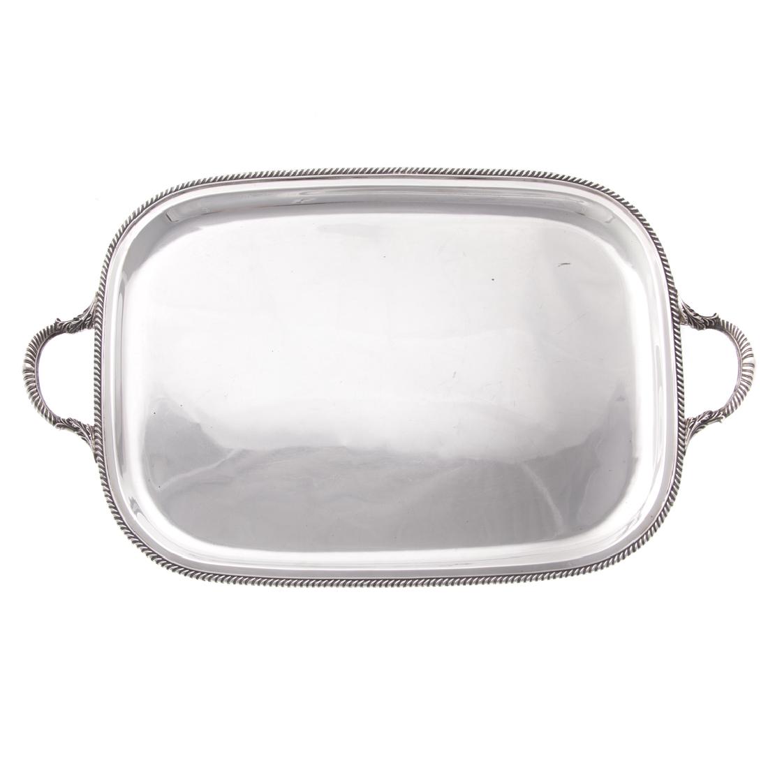 Durham sterling silver large waiter tray (1 of 4)
