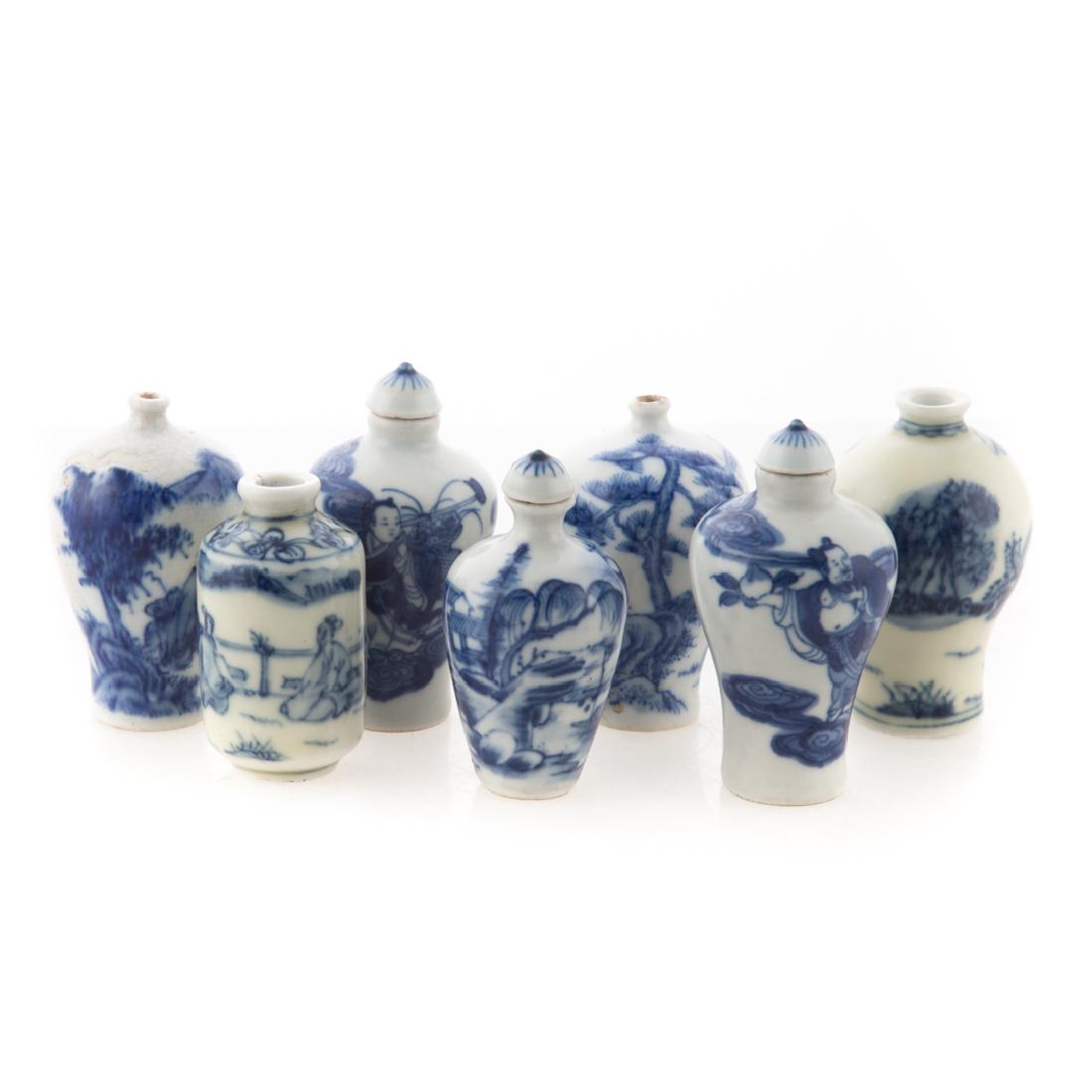 Seven Chinese porcelain snuff bottles (1 of 2)