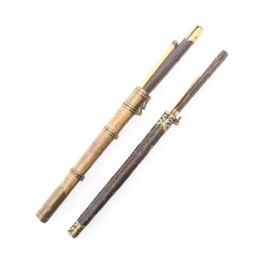 Two Chinese travel chopstick and knife sets (1 of 4)