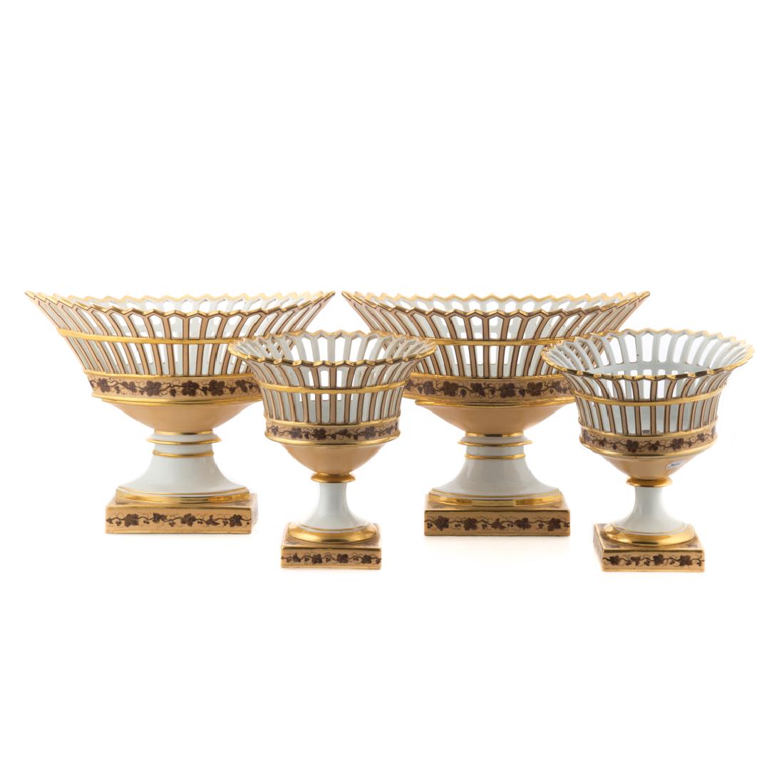 4 Pochet D' a Paris porcelain fruit baskets (1 of 4)