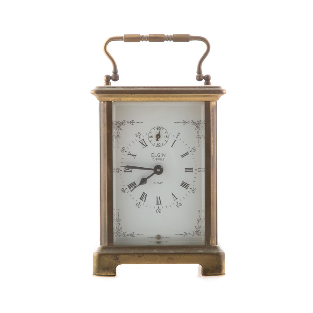French brass and glass carriage clock (1 of 4)