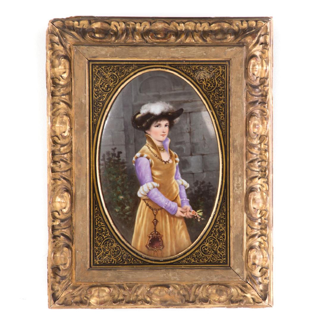 German painted porcelain plaque by Thallmaier (1 of 5)