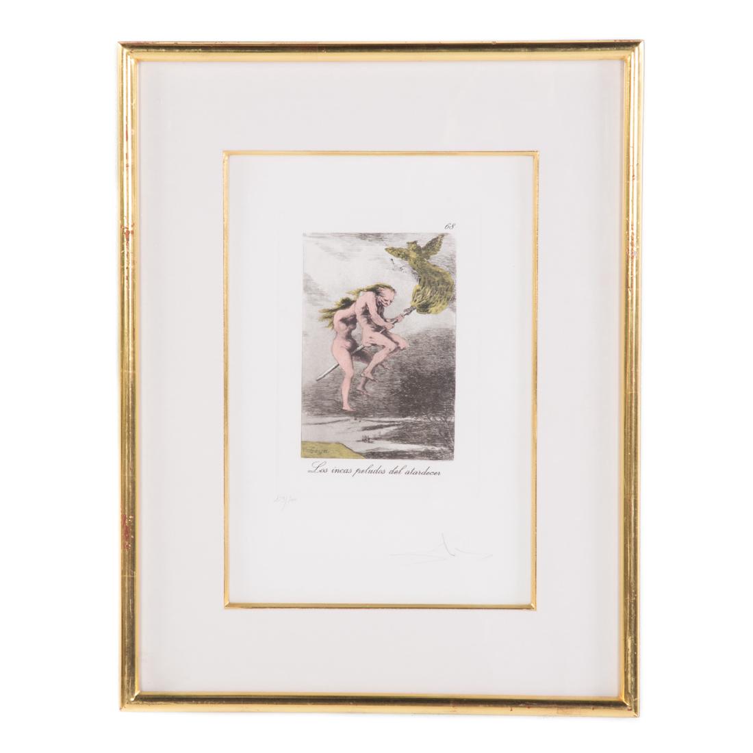 Salvador Dali. "Los Incas peludos del atardecer" (1 of 3)