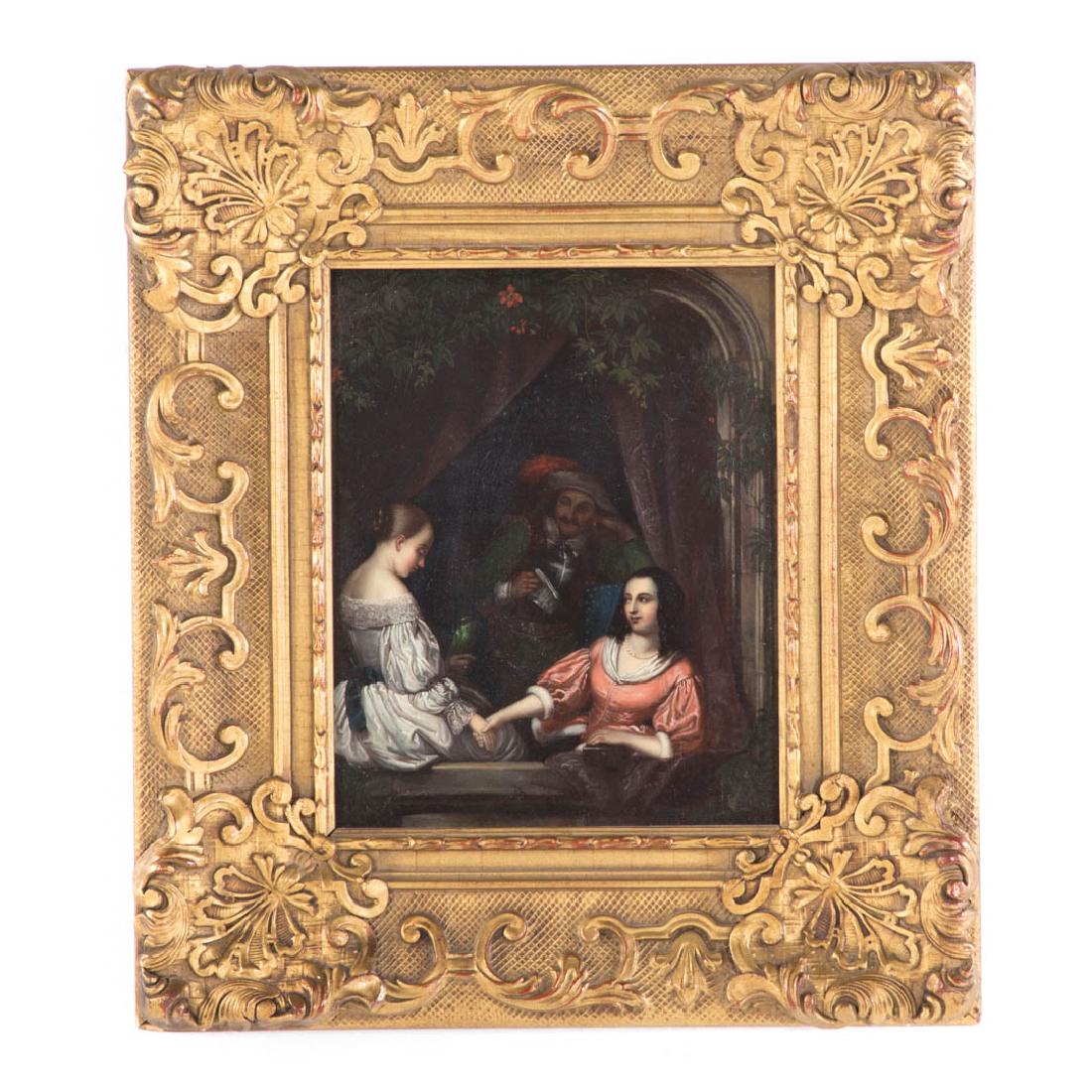 Dutch School, 19th c. Scene at the Window, oil (1 of 3)