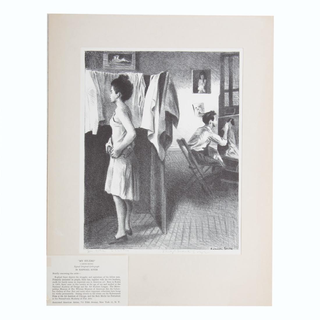 Raphael Soyer. "My Studio," lithograph (1 of 4)