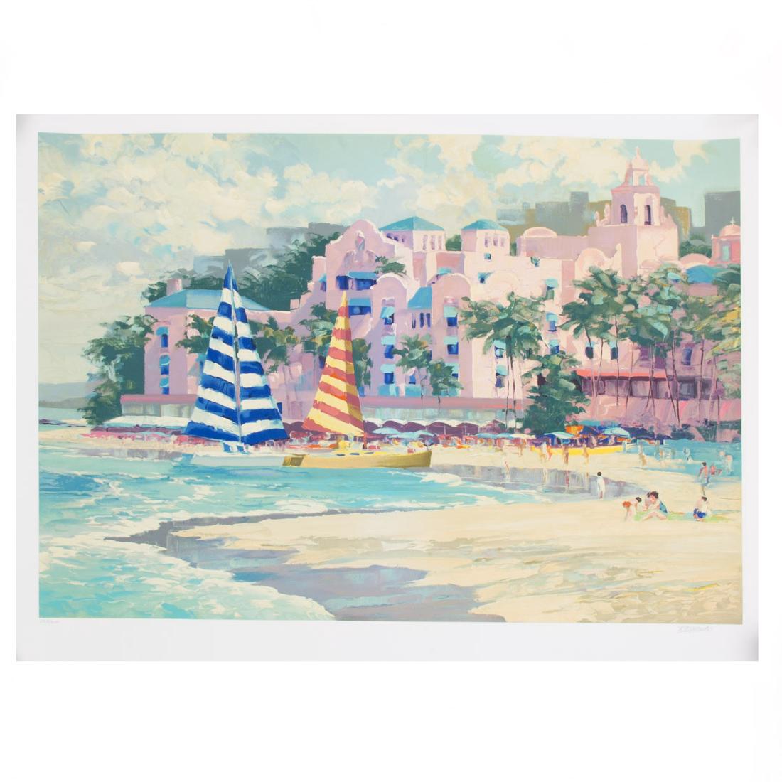 Howard Behrens. "Royal Hawaiian", serigraph (1 of 2)