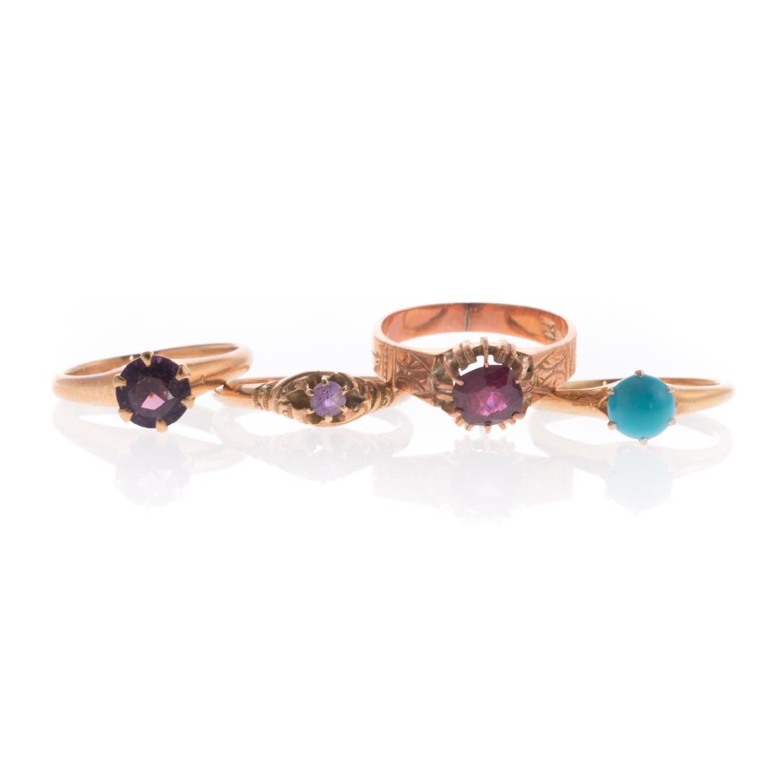 Four Lady's Gemstone Rings in Gold (1 of 5)