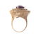 A Lady's 14K Amethyst and Diamond Cocktail Ring - 3