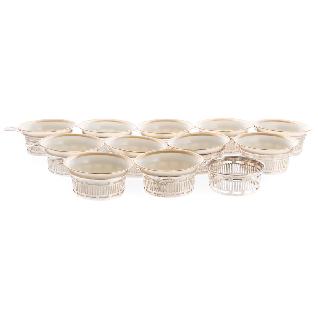 Sterling pot de creme frames with Lenox liners (1 of 5)