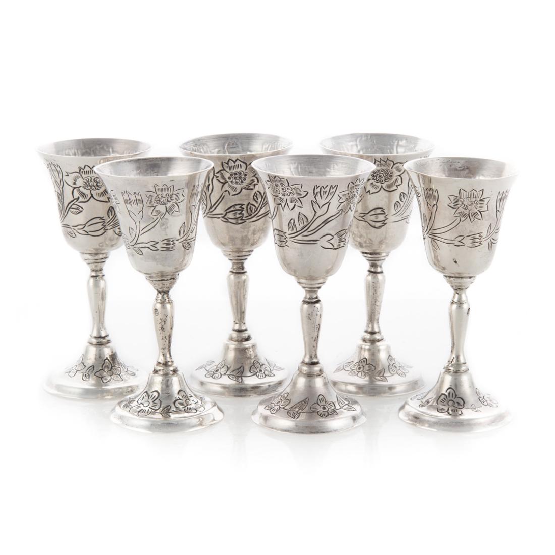 Set of 6 Mexican sterling cordials by Sanborns (1 of 3)