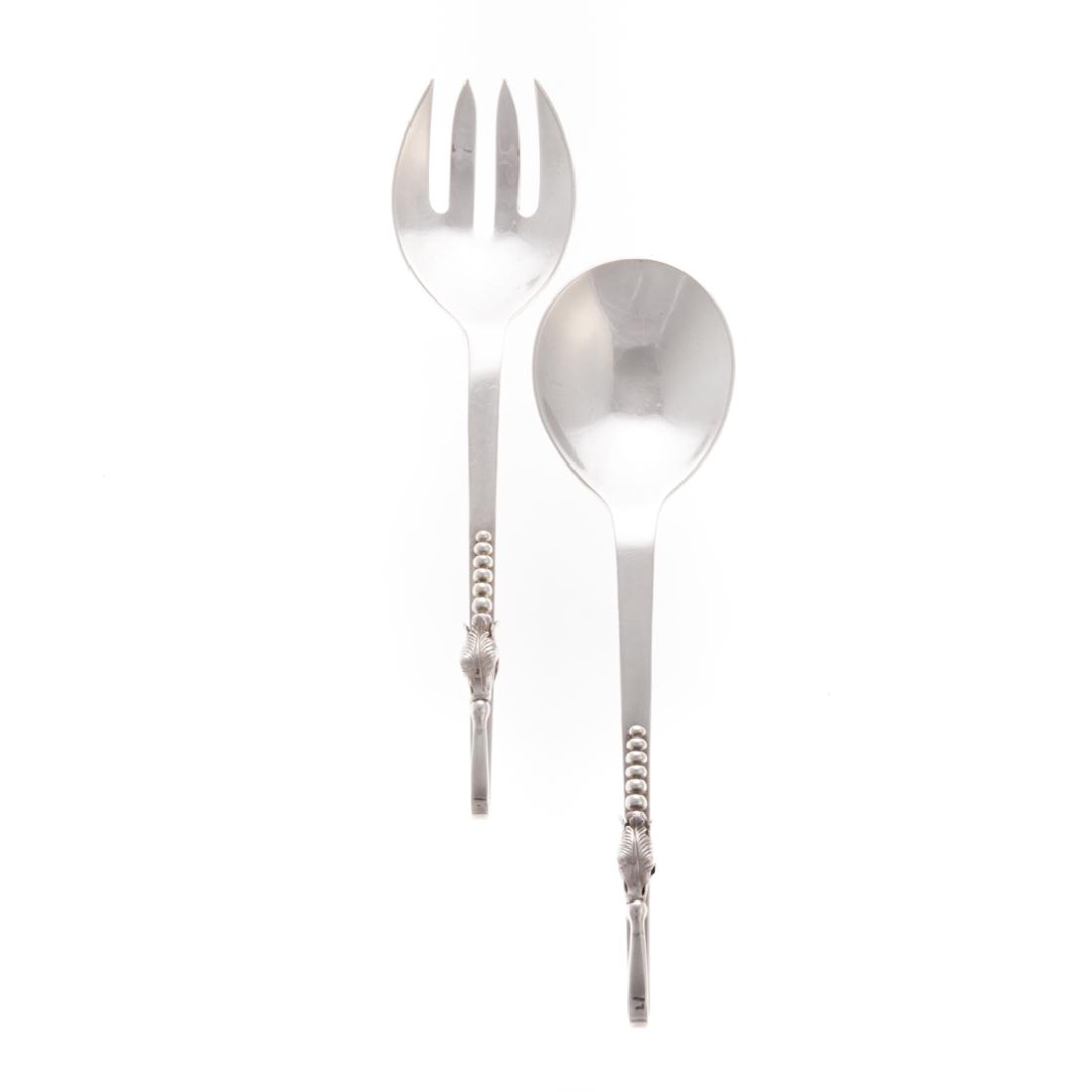Sanborns Mexican sterling 2-piece salad set (1 of 3)