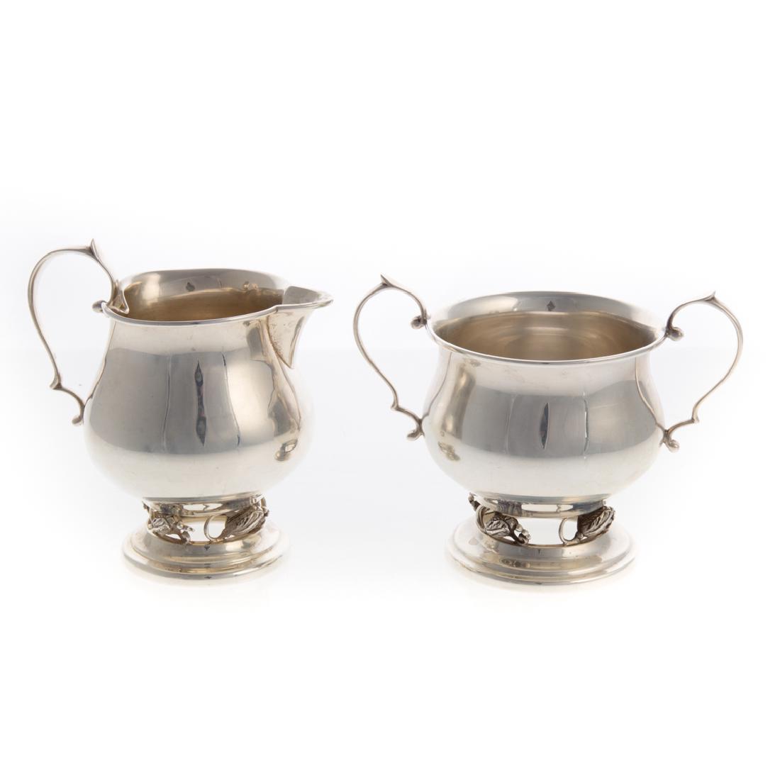 Sterling creamer & sugar in the Georg Jensen style (1 of 4)