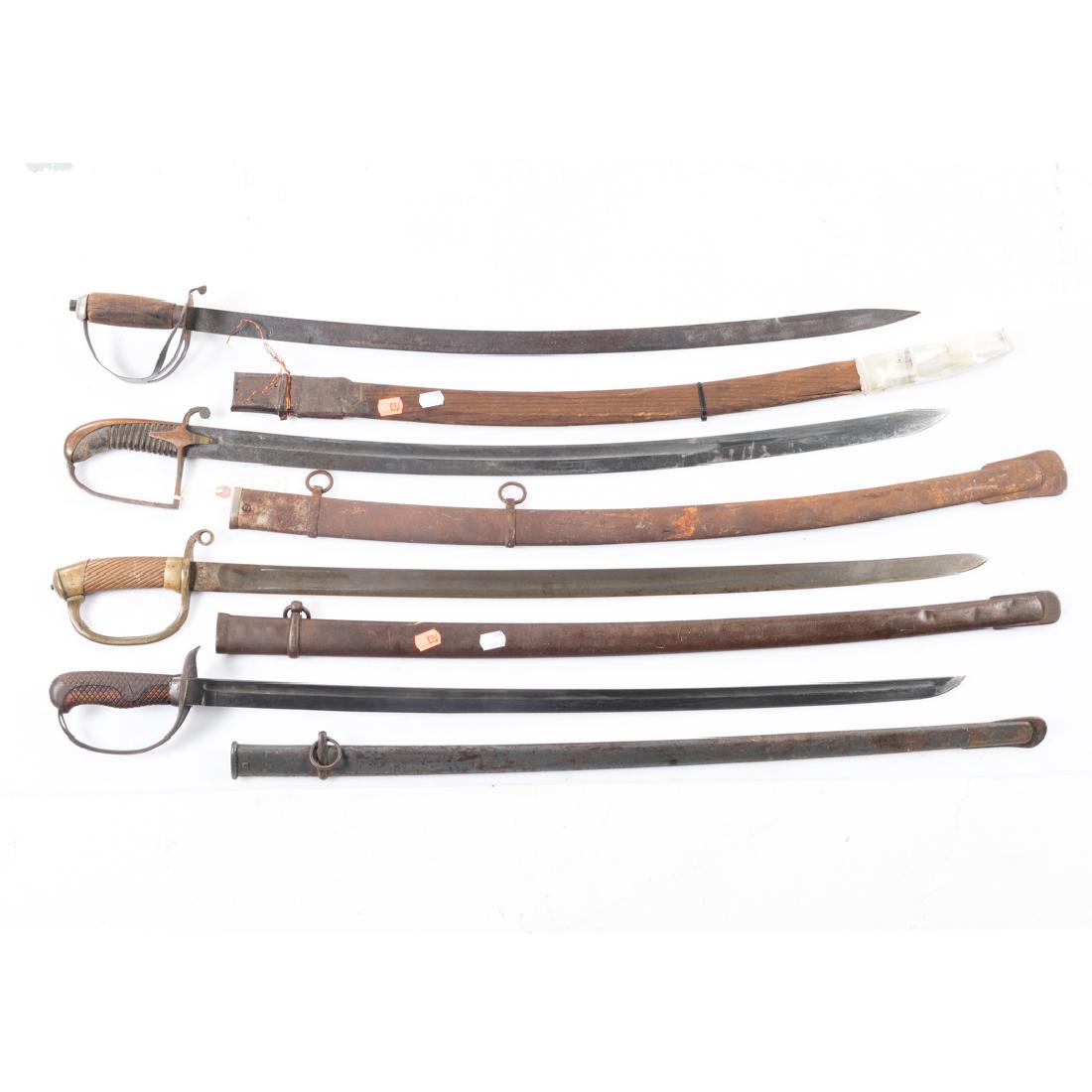 Swords With Scabbards. Lot of four (1 of 3)