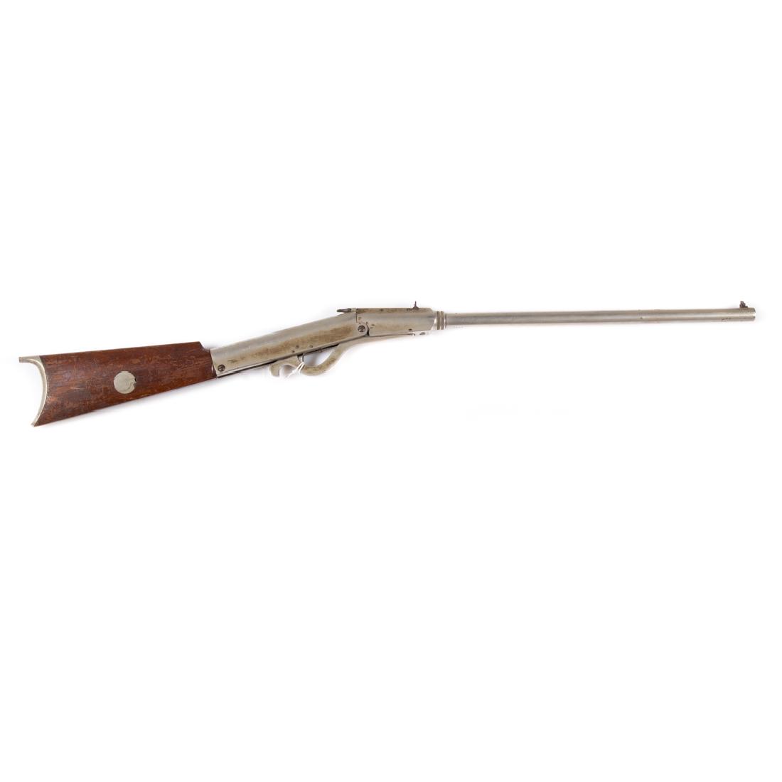 H.H. Quackenbush Air Gun (rare): Pump action weapon made in the mid 1880's, Chromed. A very Scarce piece.
