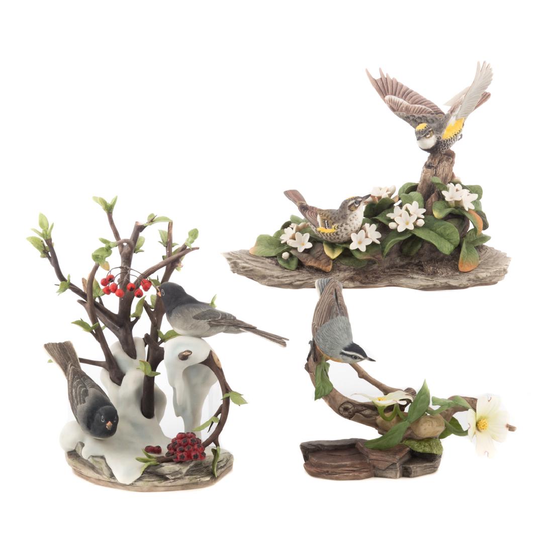 Three Boehm bisque bird groups (1 of 4)