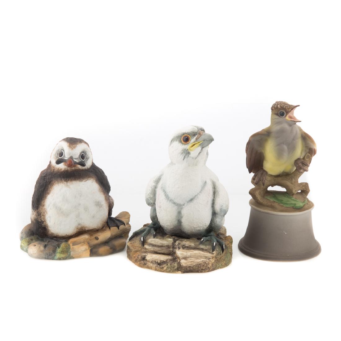 Three Boehm porcelain fledgling birds (1 of 3)
