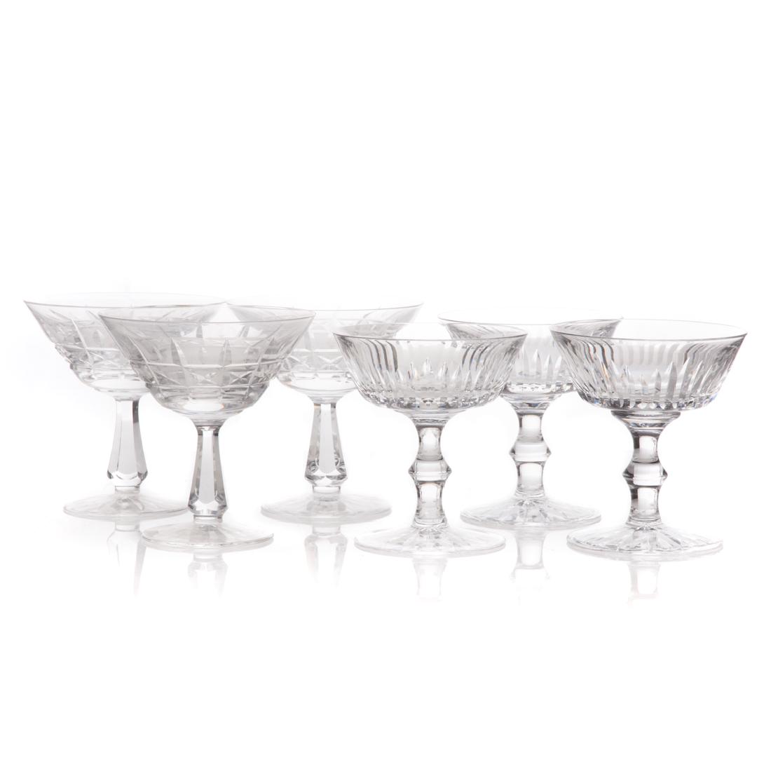 23 Waterford crystal martini glasses: two different patterns