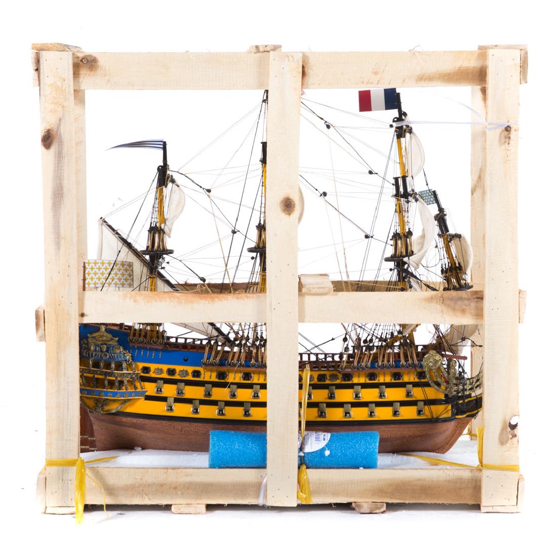 Model of Napoleonic era French Ship of the Line (1 of 8)