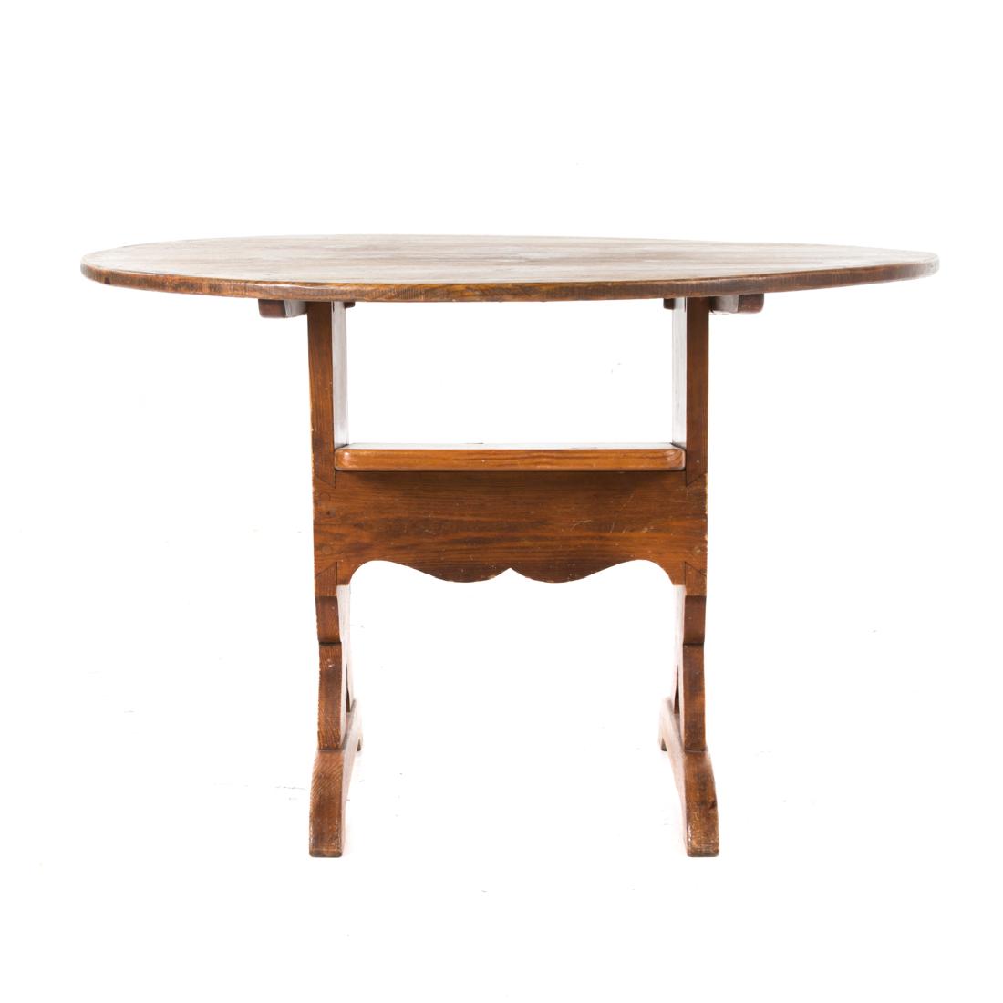 Contemporary scrubbed pine deacon's bench (1 of 4)