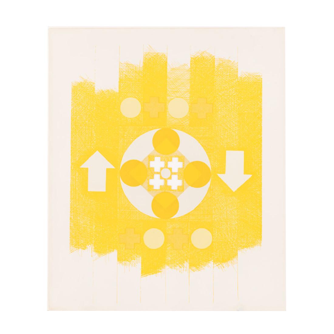 George Earl Ortman. Untitled, screenprint: (American, 1926-2015). From X+X (Ten Works by Ten Painters), 1964, Publisher: Wadsworth Atheneum, Hartford, CT, unsigned, non numbered, Ives-Sillman printer's blindstamp lr, sheet size: 23 7/8 x 20 in