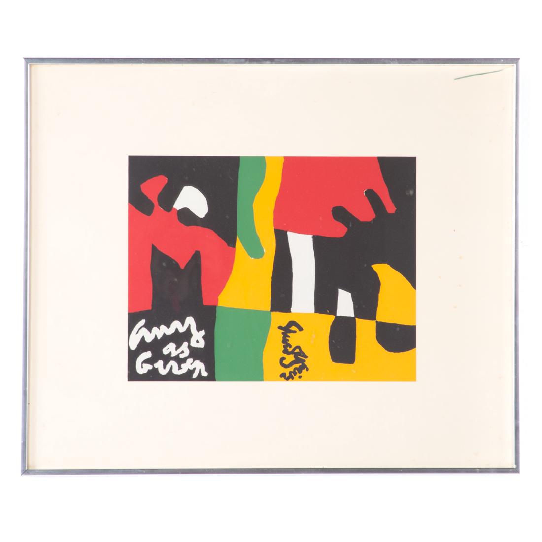 Stuart Davis. Untitled, color screenprint: (American, 1894-1964). From X+X (Ten Works by Ten Painters), 1964, Publisher: Wadsworth Atheneum, Hartford, CT, unsigned, non numbered, Ives-Sillman printer's blindstamp lr, sheet size: 20 x 24 in., f