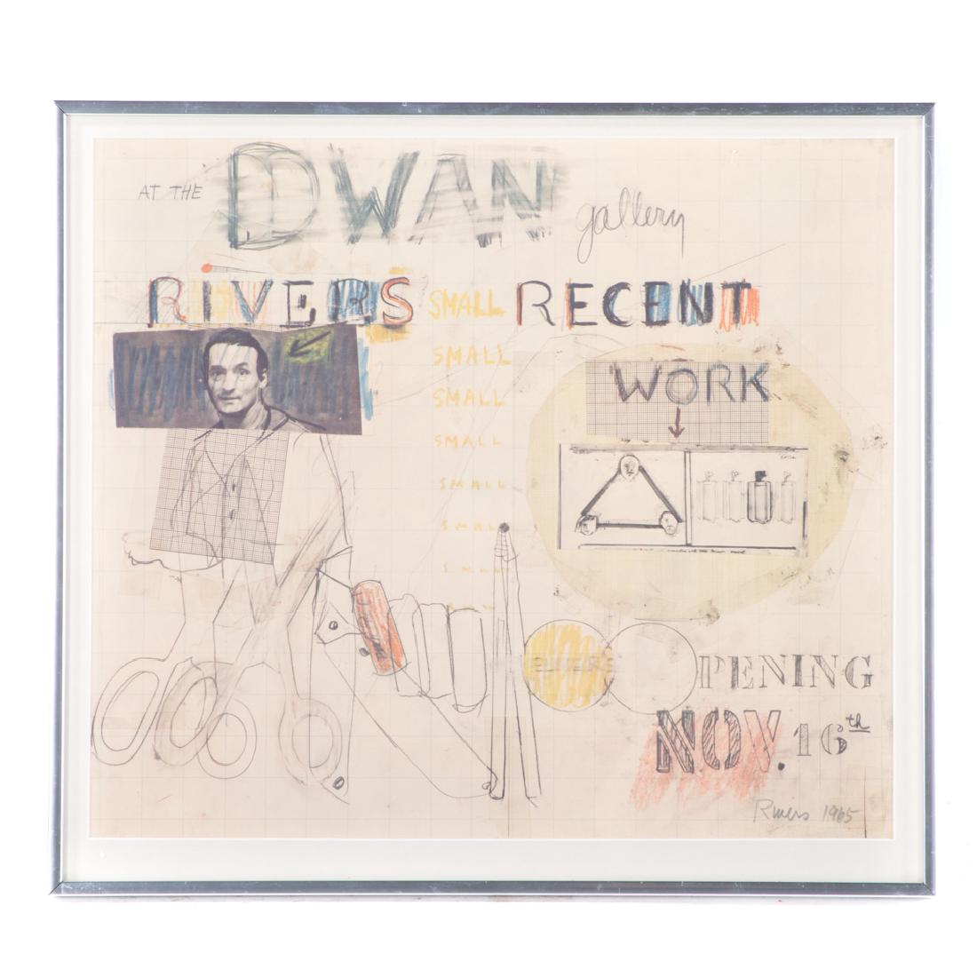 Larry Rivers. "At the Swan Gallery," lithograph (1 of 4)