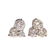 A Pair of Lady's Diamond Earrings in Gold