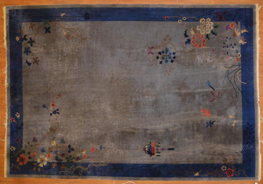 Antique Fette Chinese rug, approx. 8 x 11.5 (1 of 3)