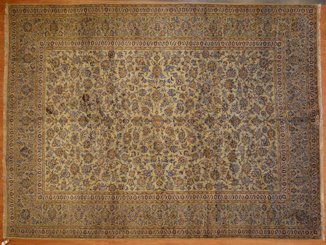 Keshan carpet, approx. 9.6 x 12.7 (1 of 4)