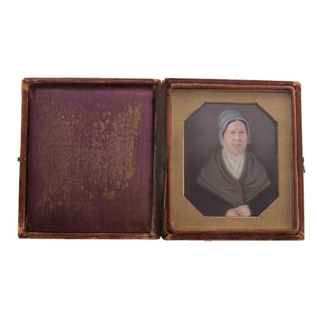 American School, 19th c. Portrait of Quaker woman (1 of 3)