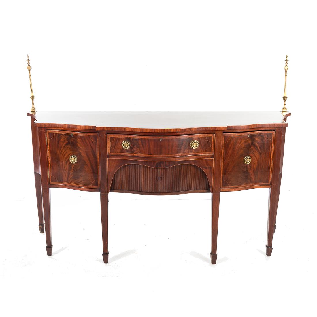 George III style inlaid mahogany sideboard (1 of 6)