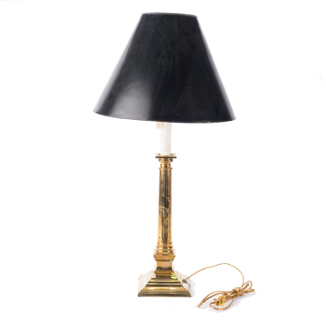 Brass columnar table lamp (1 of 2)