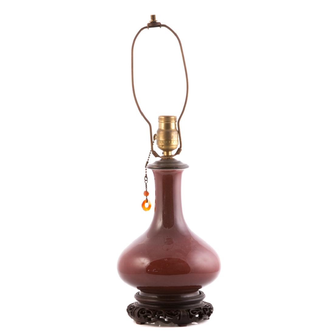 Chinese sang-de-boeuf porcelain bottle vase (1 of 5)