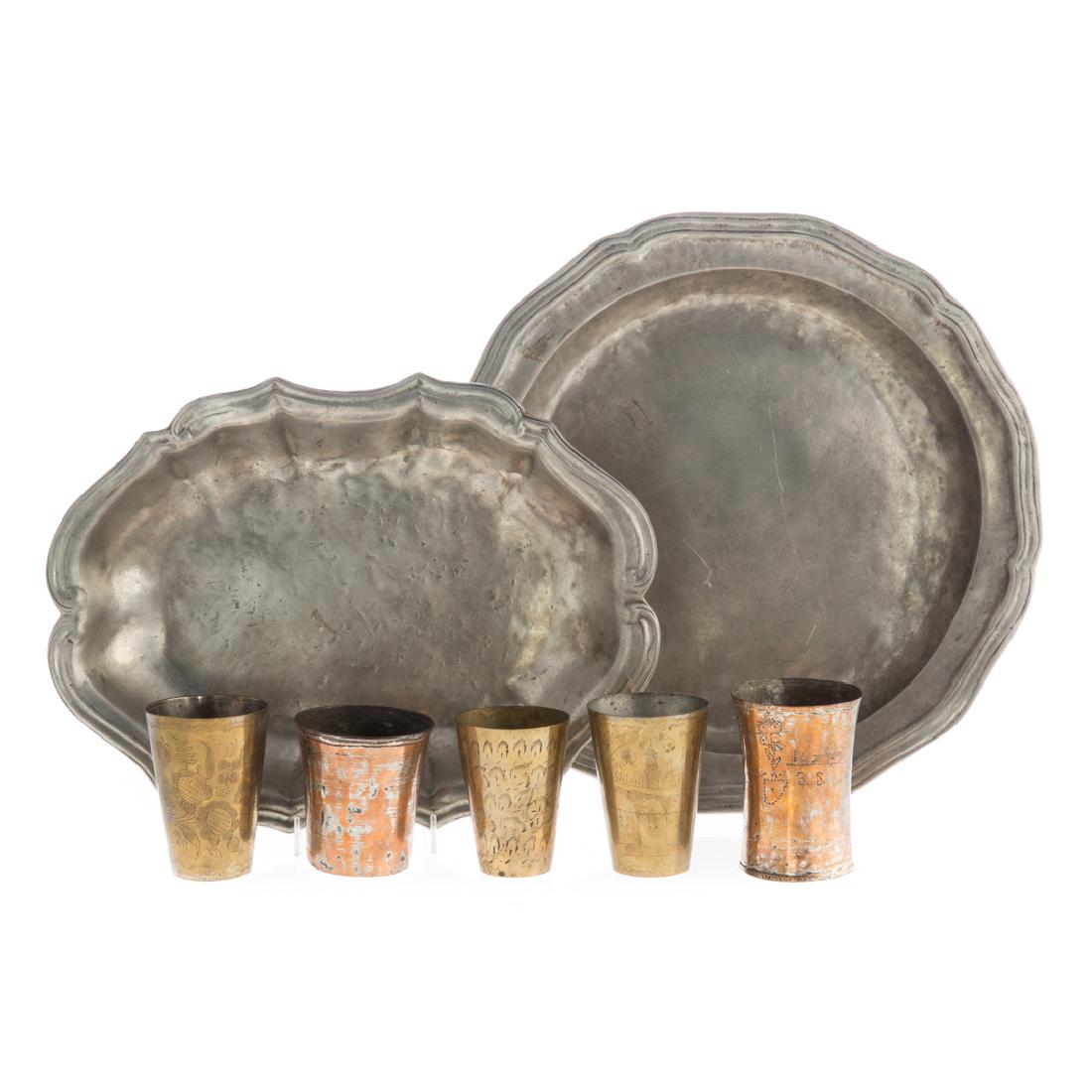 Two Italian pewter platters (1 of 6)