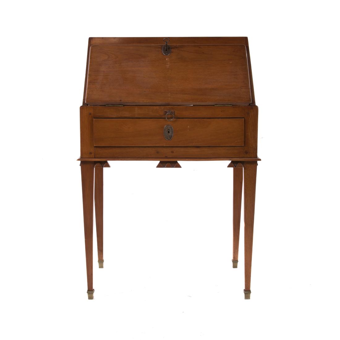 Directoire style walnut slant-front desk (1 of 5)