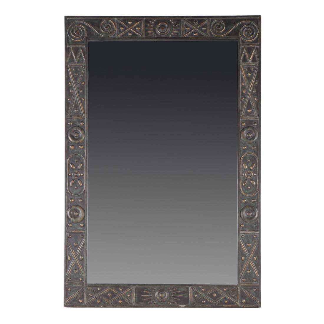 Contemporary cast brass mirror (1 of 4)