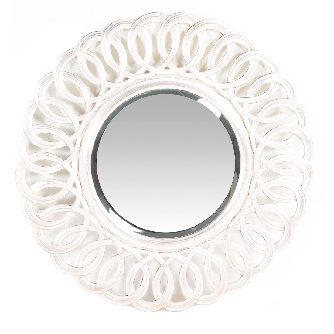 Italian silvered wood mirror (1 of 3)