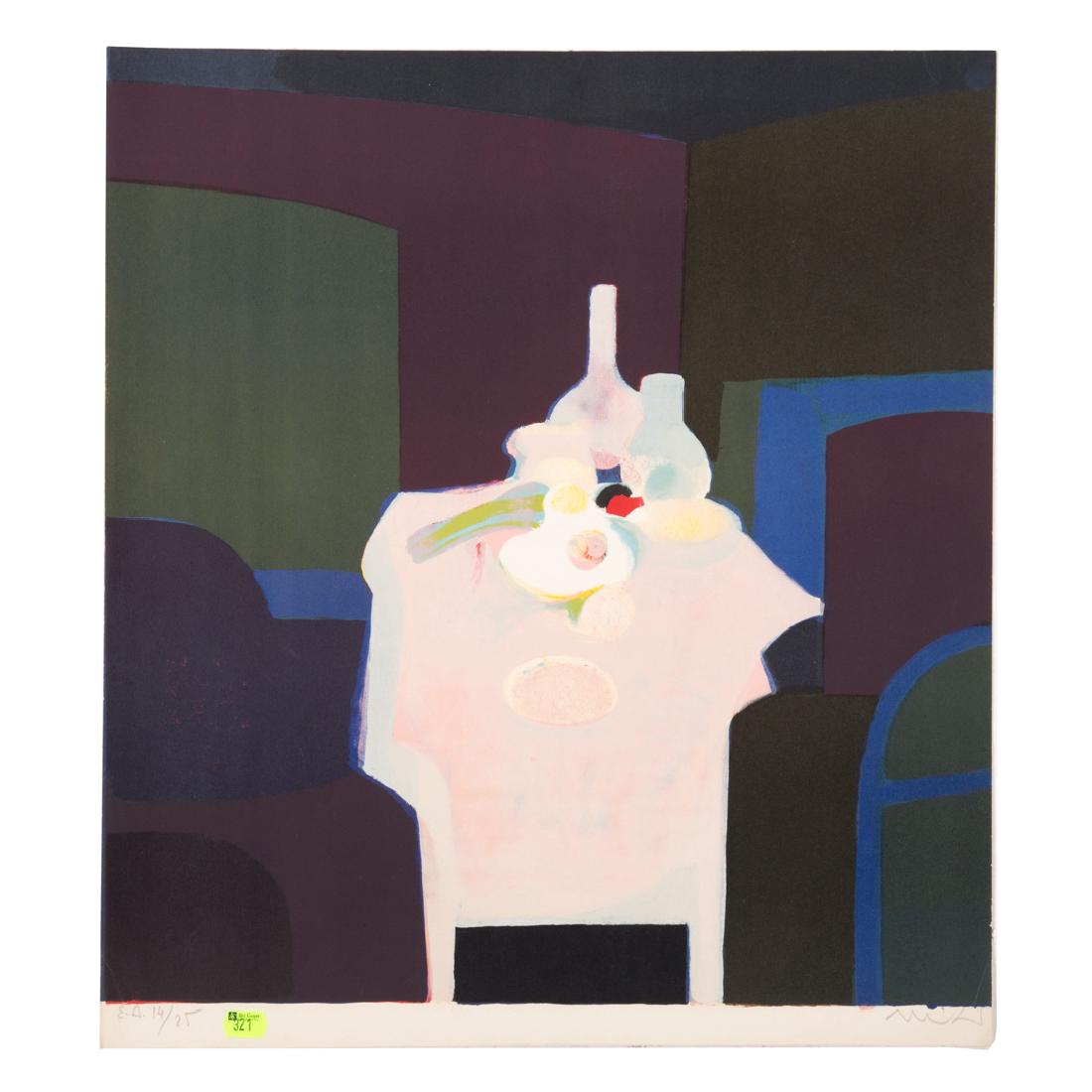 Roger Muhl. "La Table," color lithograph (1 of 3)