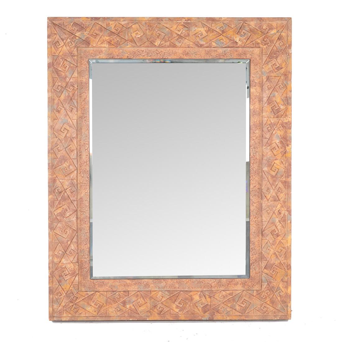 Large contemporary wood mirror (1 of 2)