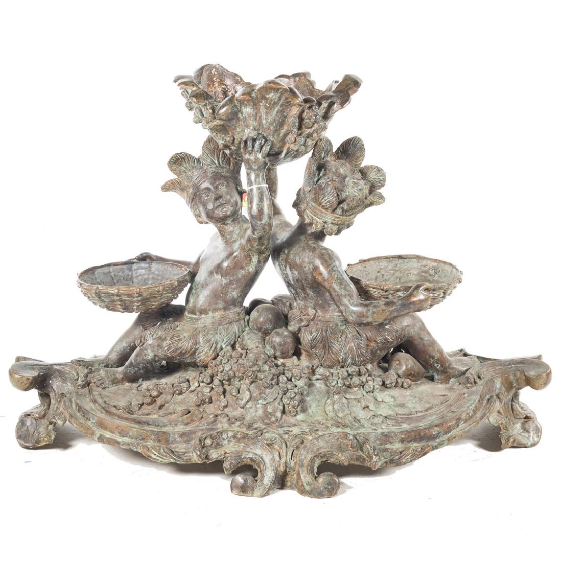 Cast bronze fountain: Allegory of the New World (1 of 3)