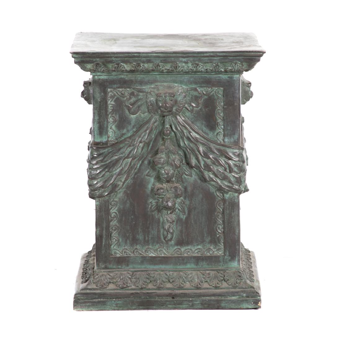 Classical style bronze square pedestal (1 of 4)