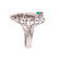 A Lady's Diamond, Opal, & Emerald Butterfly Ring - 2