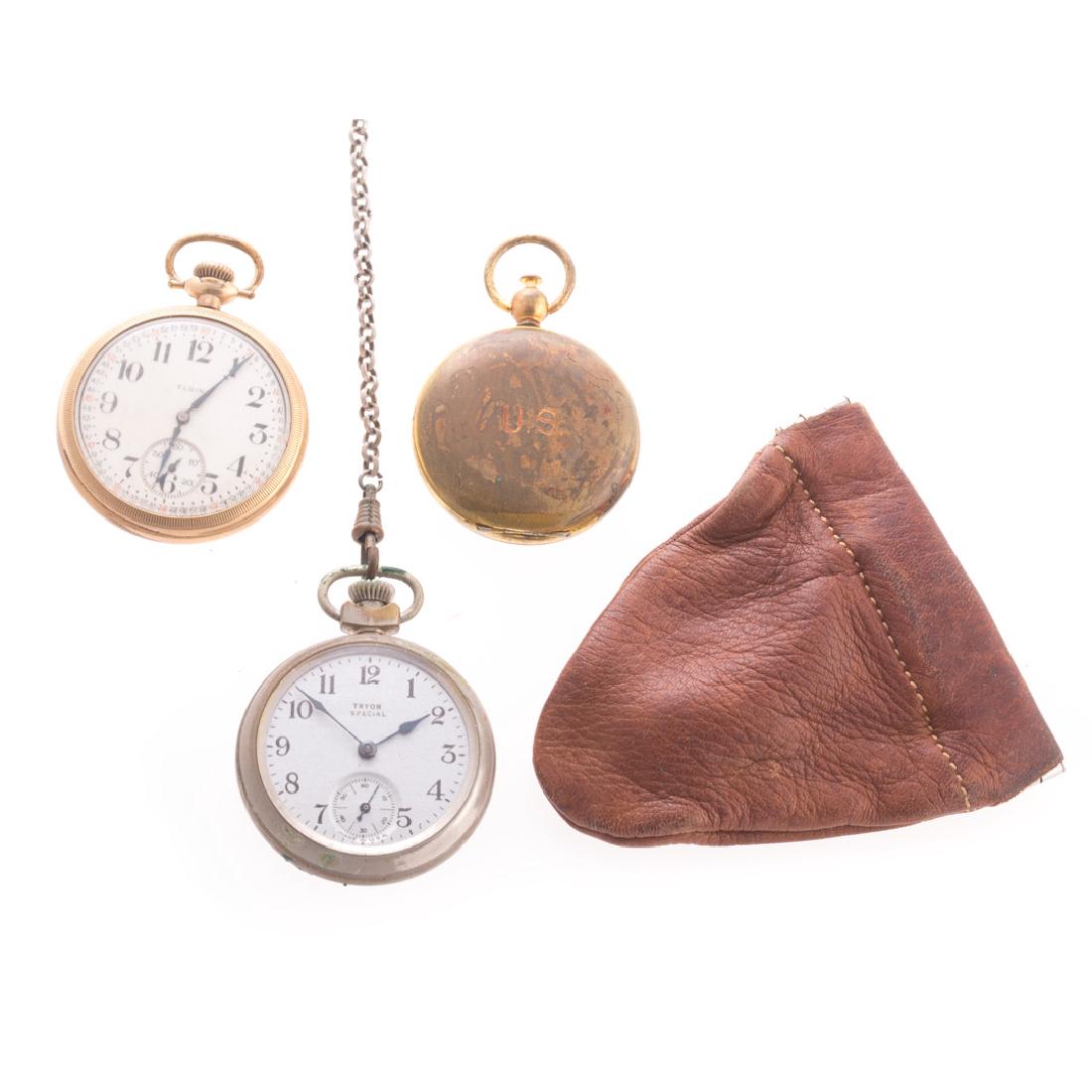 Two Pocket watches and a US Army Compass (1 of 5)