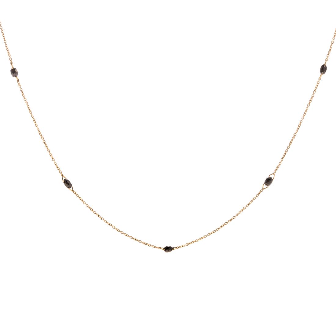 A Lady's Black Diamond Briolette Chain in 18K (1 of 4)