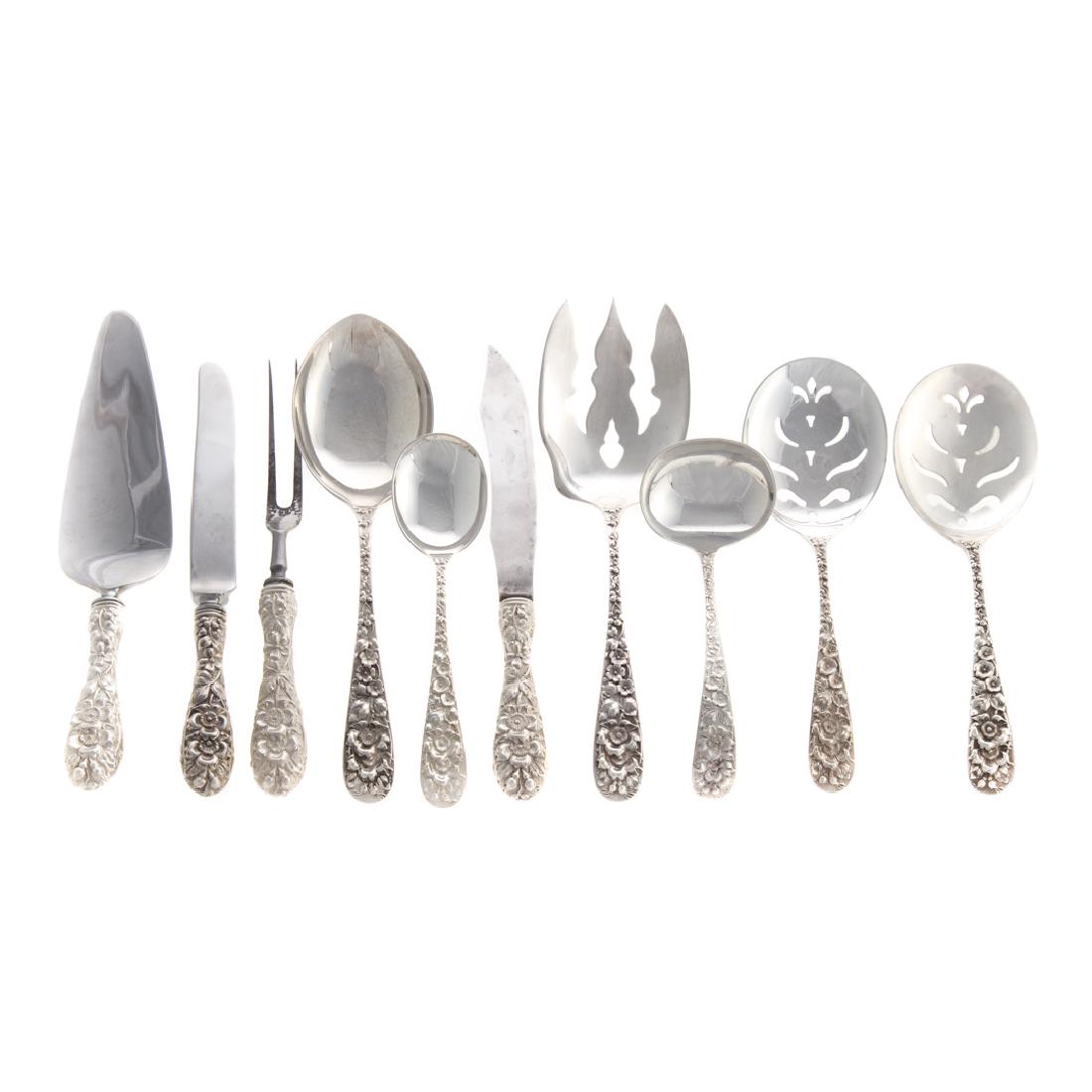 Stieff "Forget-Me-Not" sterling serving pieces (1 of 3)