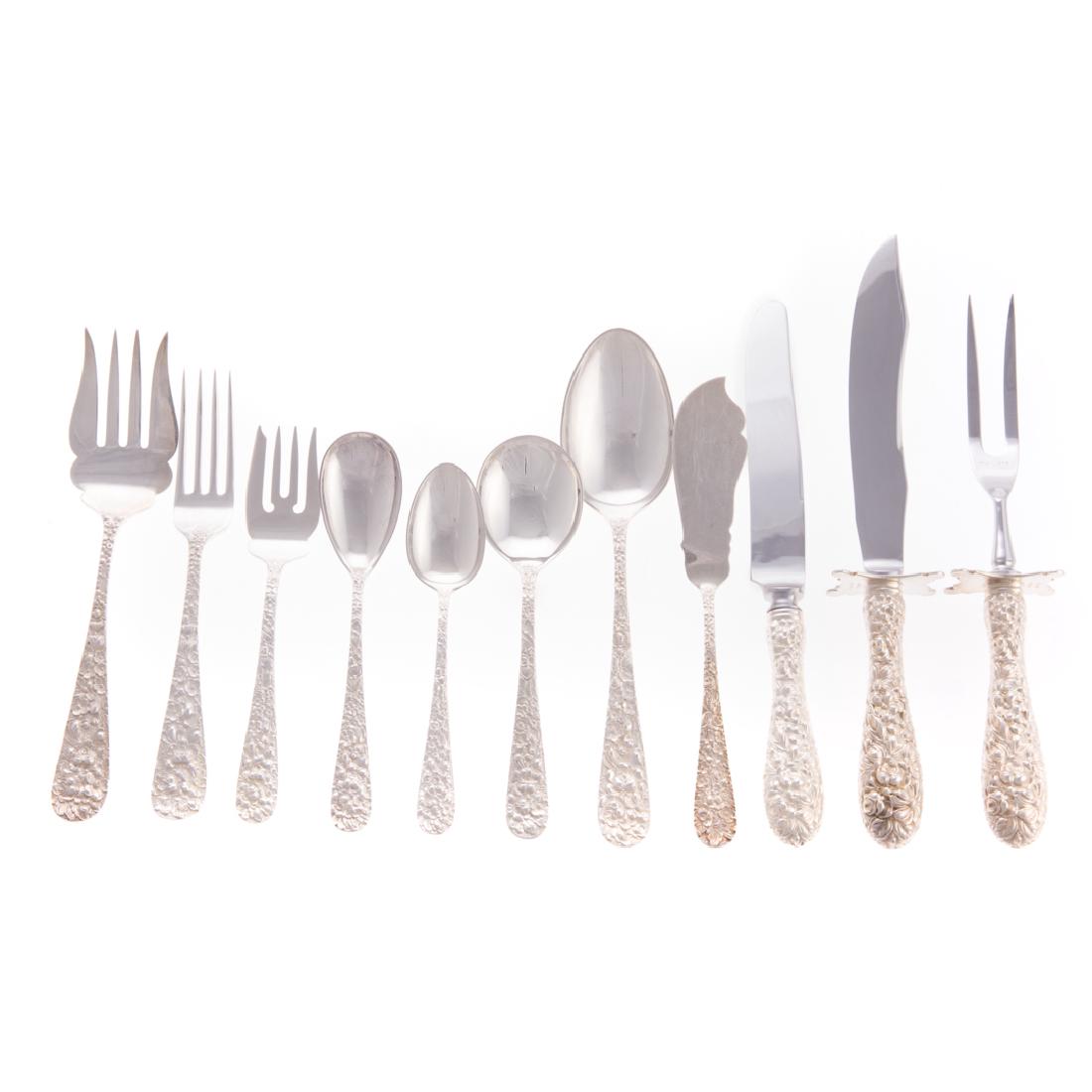 Stieff "Rose" sterling silver 49-piece flatware (1 of 4)